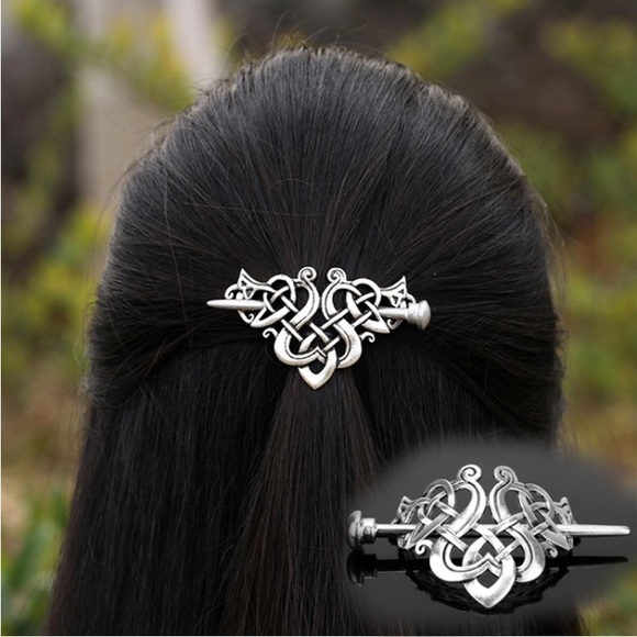 Celtic knot viking nordic hairpin clip accessories - Picture 2 of 7